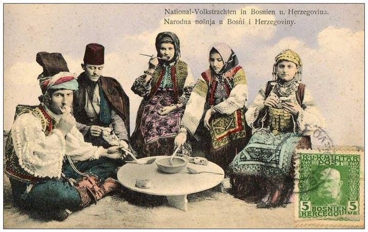 An Austrian Postcard Depicting Bosnian National Wear